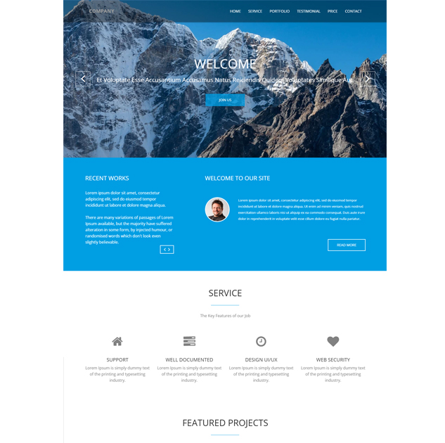 GL - Single Page Template