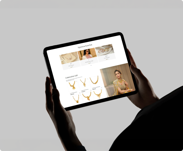 Taking Jos Alukkas online with seamless e-commerce, intuitive design, and enhanced visibility.